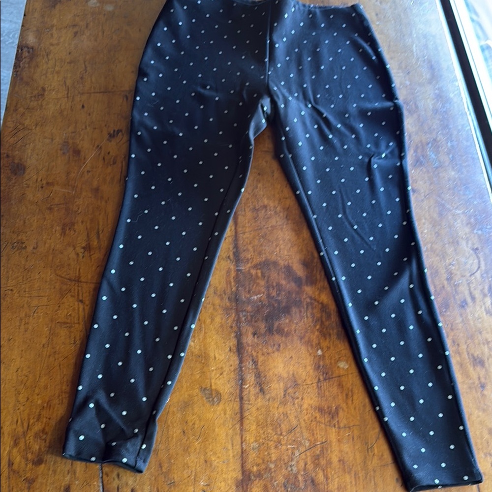 Chico's Black Polka Dot Leggings